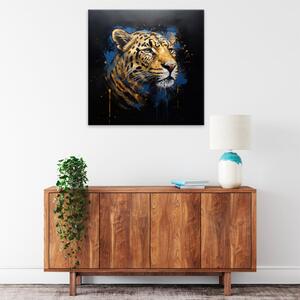 Obraz na plátne - Portrét jaguára - 40x40 cm
