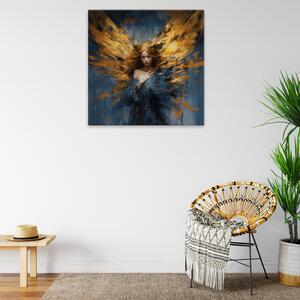 Obraz na plátne - Anjel so zlatými vlasmi - 40x40 cm