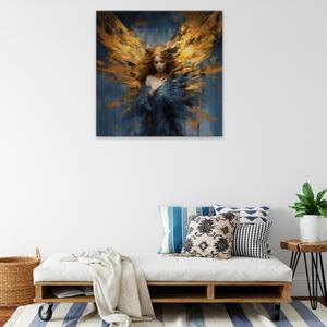 Obraz na plátne - Anjel so zlatými vlasmi - 40x40 cm