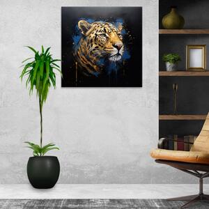 Obraz na plátne - Portrét jaguára - 40x40 cm