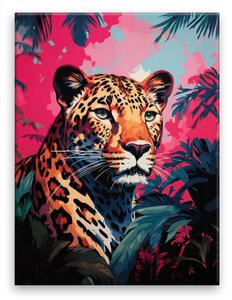 Obraz na plátne - Leopard v džungli - 30x40 cm