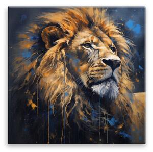 Obraz na plátne - Lev s bohatou hrivou - 40x40 cm