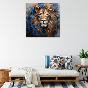 Obraz na plátne - Lev kráľ zvierat - 40x40 cm