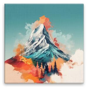 Obraz na plátne - Hora vystupujúca z lesov - 40x40 cm