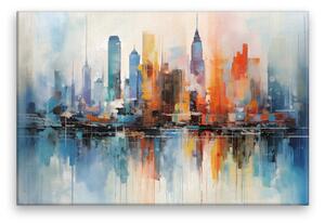 Obraz na plátne - Maľovaný New York - 120x80 cm