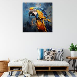 Obraz na plátne - Portrét papagája - 40x40 cm