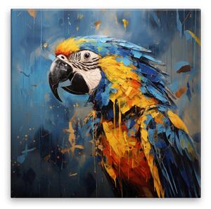 Obraz na plátne - Portrét papagája - 40x40 cm