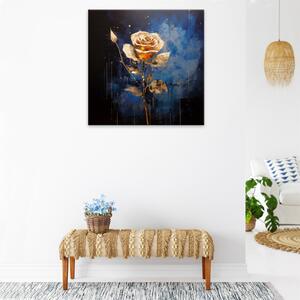 Obraz na plátne - Zlatá ruža - 40x40 cm