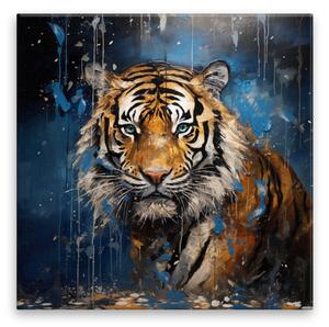 Obraz na plátne - Tiger cíti korisť - 40x40 cm