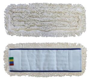 Mop s vreckami Standard, 50 cm - bavlna, biela