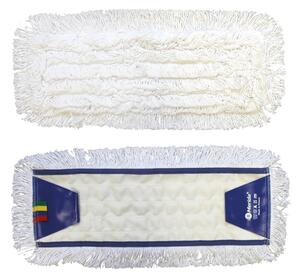 Mop so záložkami Optimum, 50 cm - bavlna, biela