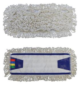 Mop so záložkami Standard, 40 cm - bavlna, biela