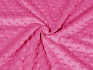 Biante Detské posteľné obliečky do postieľky Minky 3D bodky MKP-020 Ružovo fialové Do postieľky 90x130 a 40x60 cm