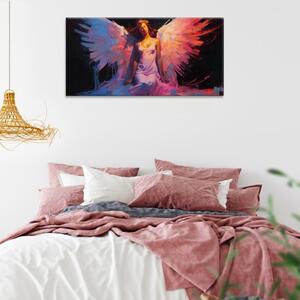 Obraz na plátne - Anjel pri osvietení - 60x30 cm