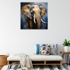 Obraz na plátne - Portrét slona - 40x40 cm