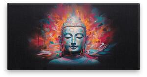 Obraz na plátne - Maľovaný Budha - 60x30 cm