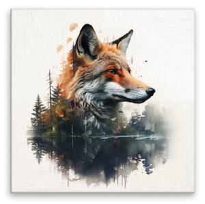 Obraz na plátne - Líška v divočine - 40x40 cm