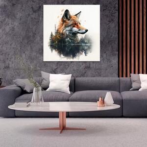 Obraz na plátne - Líška v divočine - 40x40 cm