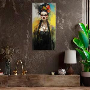 Obraz na plátne - Tajomná Frida Kahlo - 30x60 cm