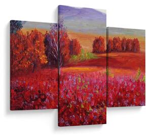 Obraz červenej krajiny (90x60 cm)