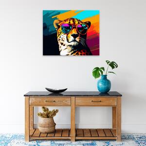 Obraz na plátne - Gepard s okuliarmi - 50x40 cm