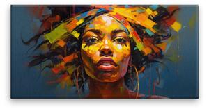 Obraz na plátne - Portrét africkej ženy - 60x30 cm