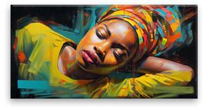 Obraz na plátne - Odpočívajúca africká žena - 60x30 cm