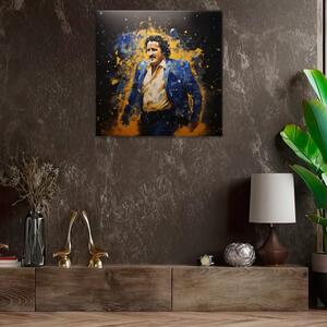 Obraz na plátne - Pablo Escobar v modrej - 40x40 cm