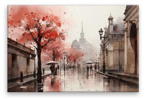Obraz na plátne - Daždivá Paríž - 120x80 cm