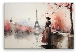 Obraz na plátne - Opustená v Paríži - 120x80 cm