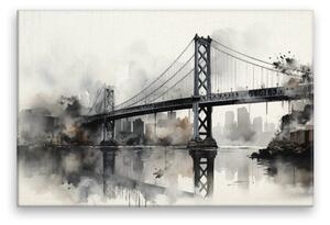 Obraz na plátne - Temné San Francisco - 120x80 cm