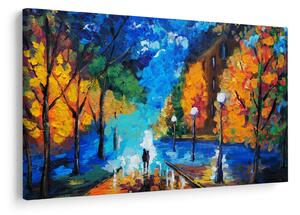 Obraz - Milenci, Pointilizmus (90x60 cm)