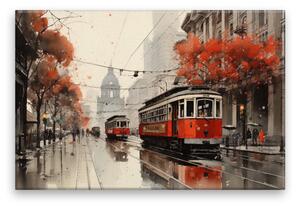 Obraz na plátne - Električka v San Franciscu - 120x80 cm