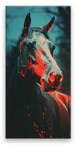 Obraz na plátne - Kôň v žiare noci - 30x60 cm