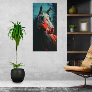 Obraz na plátne - Kôň v žiare noci - 30x60 cm