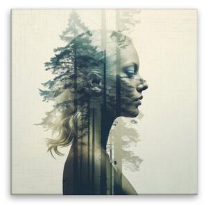 Obraz na plátne - Meditácia v lese - 60x60 cm