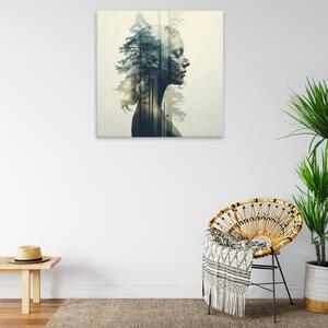 Obraz na plátne - Meditácia v lese - 40x40 cm