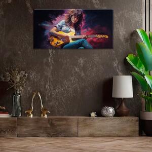 Obraz na plátne - Brnkanie na gitaru - 60x30 cm