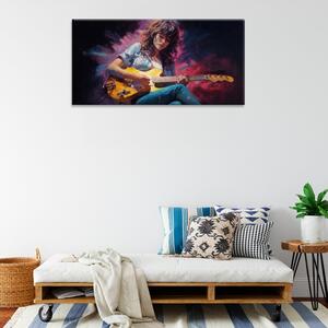 Obraz na plátne - Brnkanie na gitaru - 60x30 cm