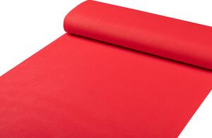 Dekoračná jednofarebná látka Leona LN-106 Jahodovo červená žíhaná - šírka 135 cm