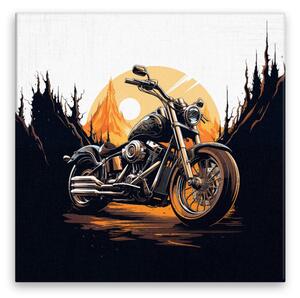 Obraz na plátne - Harley Davidson na ceste - 40x40 cm