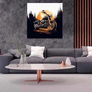 Obraz na plátne - Harley Davidson na ceste - 40x40 cm