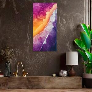 Obraz na plátne - Ružovo fialový mramor - 30x60 cm