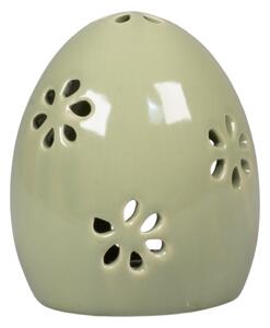 Keramický svietnik Happy Easter Egg Green