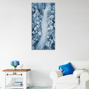 Obraz na plátne - Zimná cesta - 30x60 cm