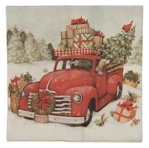 Vianočné papierové obrúsky s venčekom Merry Christmas - 33*33 cm (20ks) - Clayre & Eef