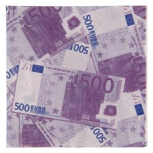 Papierové obrúsky v dizajne 500euro - 33*33 cm (20ks) - Clayre & Eef