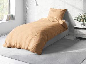 Biante Bavlnené jednofarebné posteľné obliečky Moni MO-005 Béžové Jednolôžko 140x200 a 70x90 cm