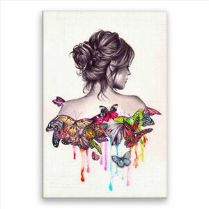 Obraz na plátne - Žena s motýlími krídlami - 40x60 cm