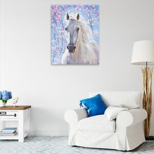 Obraz na plátne - Očarujúce biely kôň - 40x50 cm